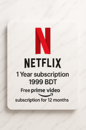 Netflix+Prime 1 Year Subscription - Cheapest in the world.