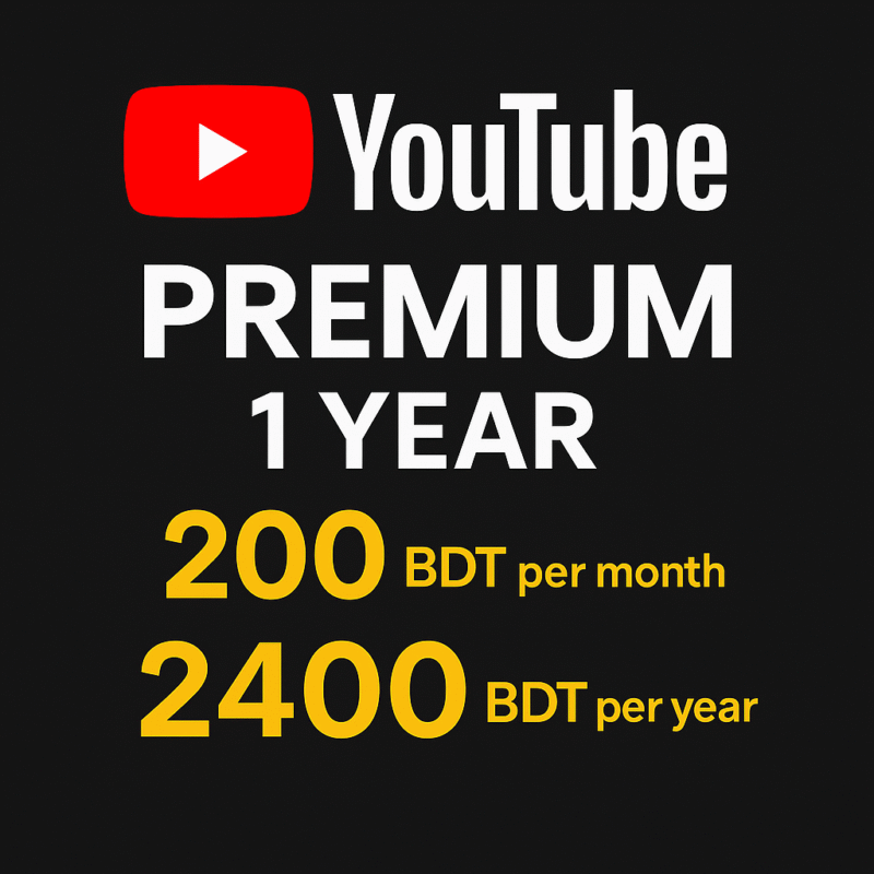 Youtube Premium 1 Year - (50% off)